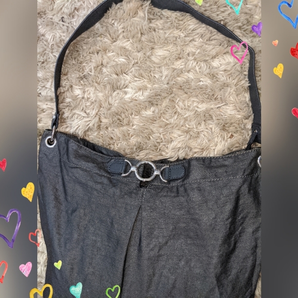 BANANA REPUBLIC CHARCOAL GRAY NYLON TOTE BAG - Picture 5 of 6